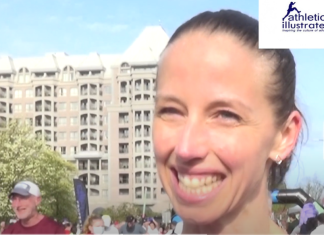 Jen Millar interview at 2022 TC10K, after winning in the time of 36:13