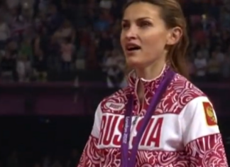 Russian, Anna Chicherova, Olympic gold medallist in high jump, banned for doping, previously stripped of medal