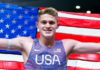 Cooper Lutkenhaus at 17 takes world championship gold in the 800 metre event