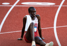 Doris Lemngole was disqualified from NCAA Championships 5000m for stepping off the track