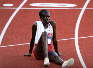 Doris Lemngole was disqualified from NCAA Championships 5000m for stepping off the track