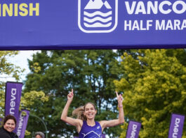 Ben Preisner and Natasha Wodak win the Vancouver Half Marathon