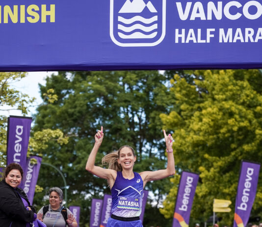 Ben Preisner and Natasha Wodak win the Vancouver Half Marathon