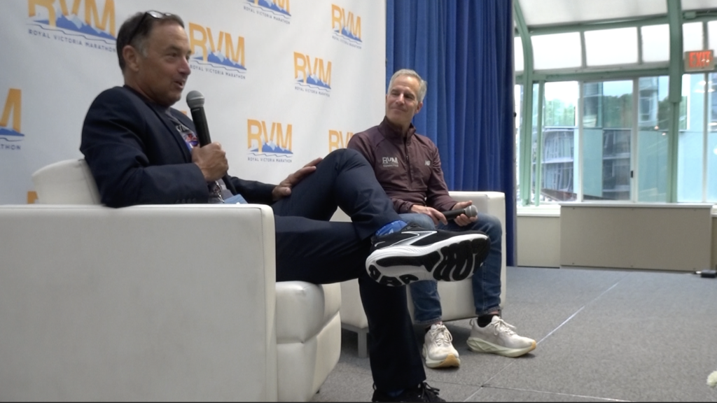 In conversation with Bruce Deacon at 2025 Royal Victoria Marathon